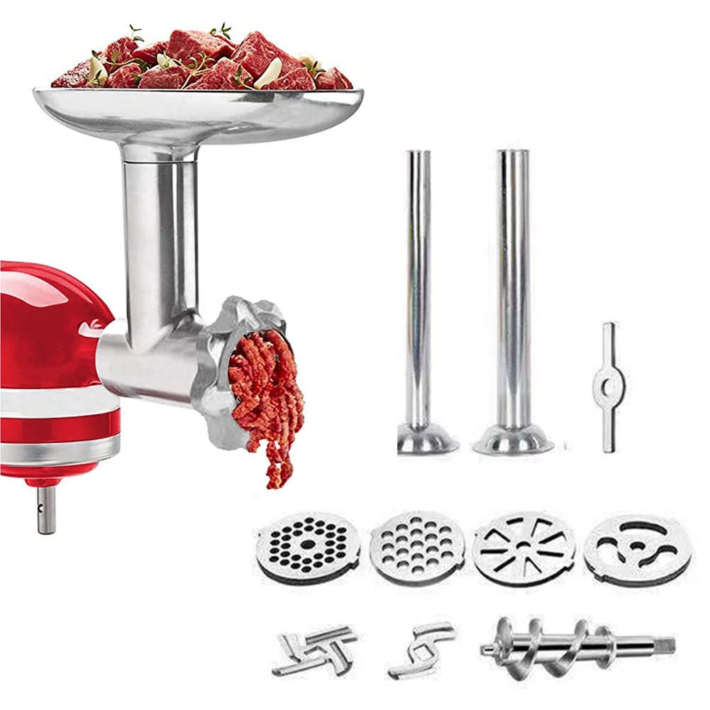 

Kitchen Meat Grinder Attachment for Aid Metal Stand Mixer Sausage Stuffer Food Grinder Attachment Food Processor Kitchen Tool