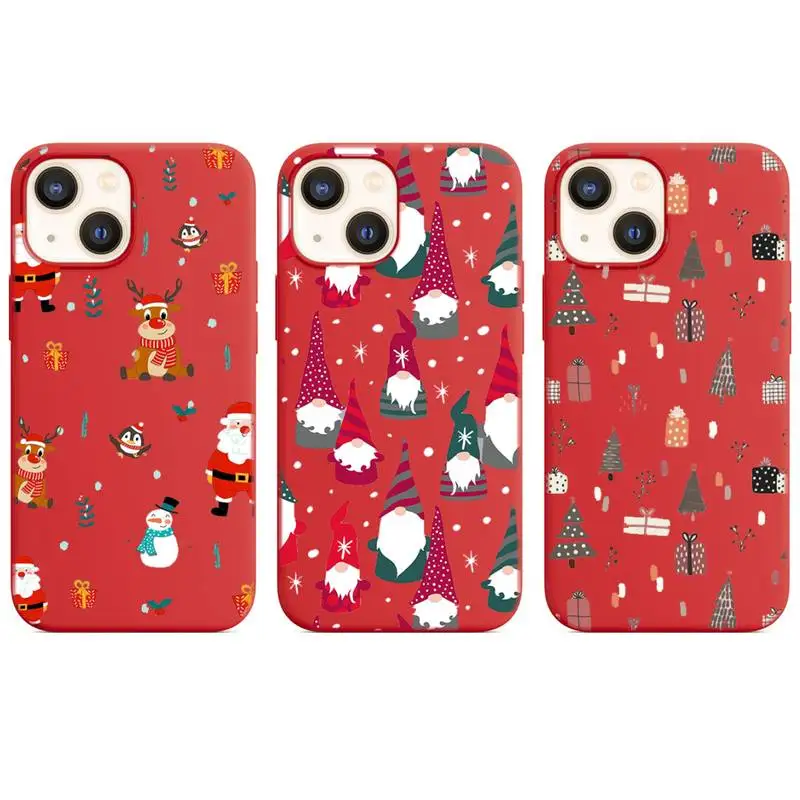 

Merry christmas tree Phone Case for iphone 13 12 XS 11 pro max mini SE 2020 6 6s 7 8 plus X XR cases candy color red funda