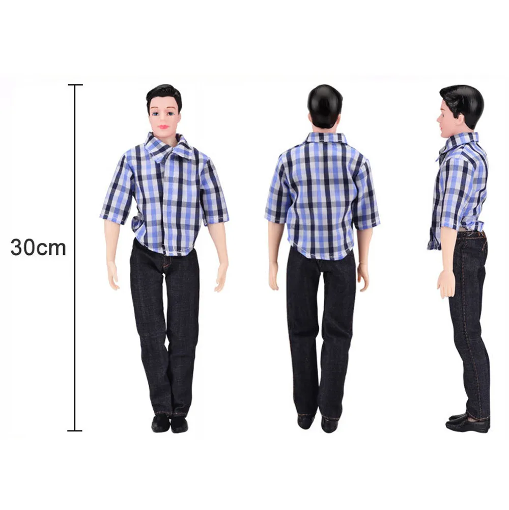 Кукла для мальчика повседневная одежда клетчатая кукла куртка штаны костюм