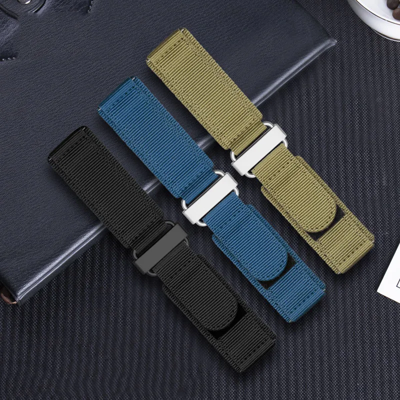 For Seiko Diesel NATO strap Black blue army green nylon watchband 22mm 24mm with Hook-and-loop buckle canvas bracelet