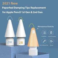 2021 new pencil tips for apple pencil 1 2 double layered paperfeel damping noise reducing apple pencil nib replacement