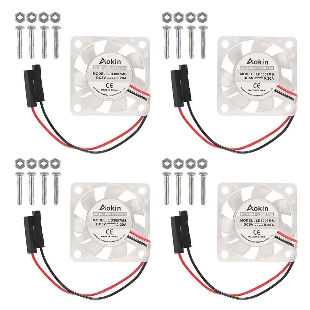 3D принтер 5V бесщеточный 3007 Tranparent Вентилятор охлаждения 5V/12V/24V 4010 вентилятор 12V/24V