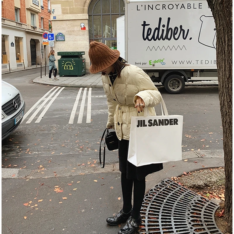 

Ultralight Women New Thin Winter Down Jacket White Duck Down Hooded Jackets Long Sleeve Warm Coat Parka Female Portable Outwear