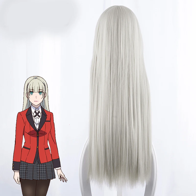 Длинный парик аниме Kakegurui Momobami riririka синтетический ворс реквизит для косплея