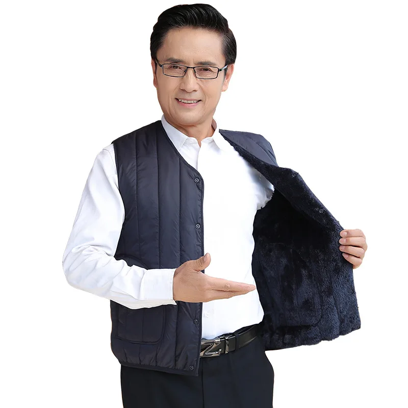 Зима 2019 мужские куртки жилет без рукавов зимний мужской теплый пуховой