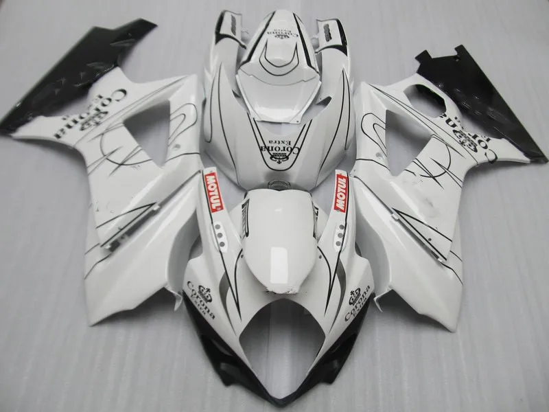 Комплект обтекателей для мотоцикла GSXR1000 K7 07 08 GSXR 1000 2007 2008 ABS пластик белый черный