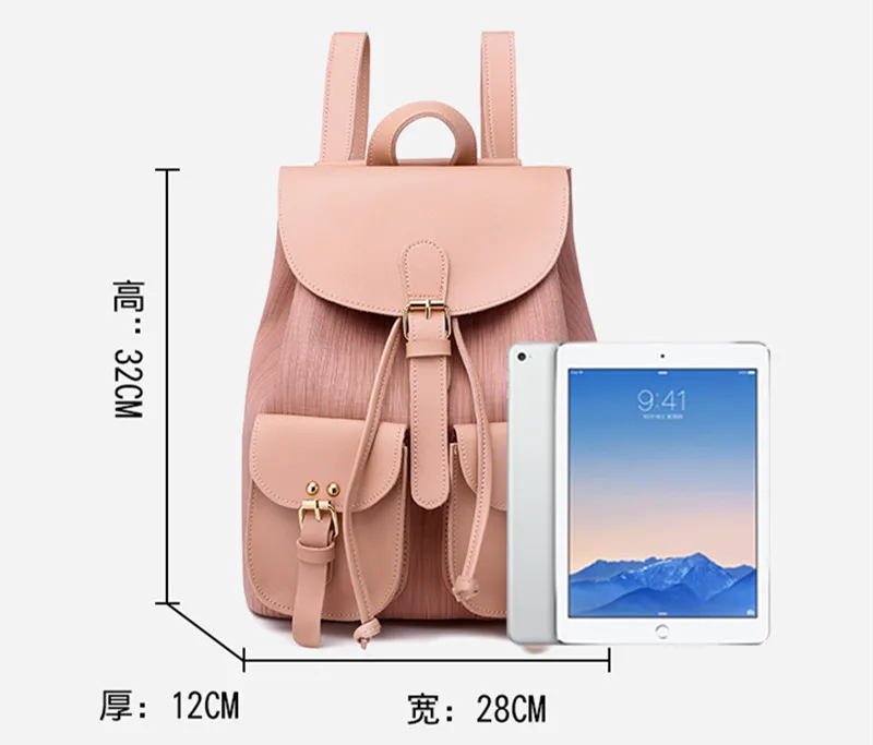 

2020 New Female backpack casual Multifunction Women pu Leather Backpack Shoulder Bag Sac A Dos Travel Back Pack Mochila Feminina