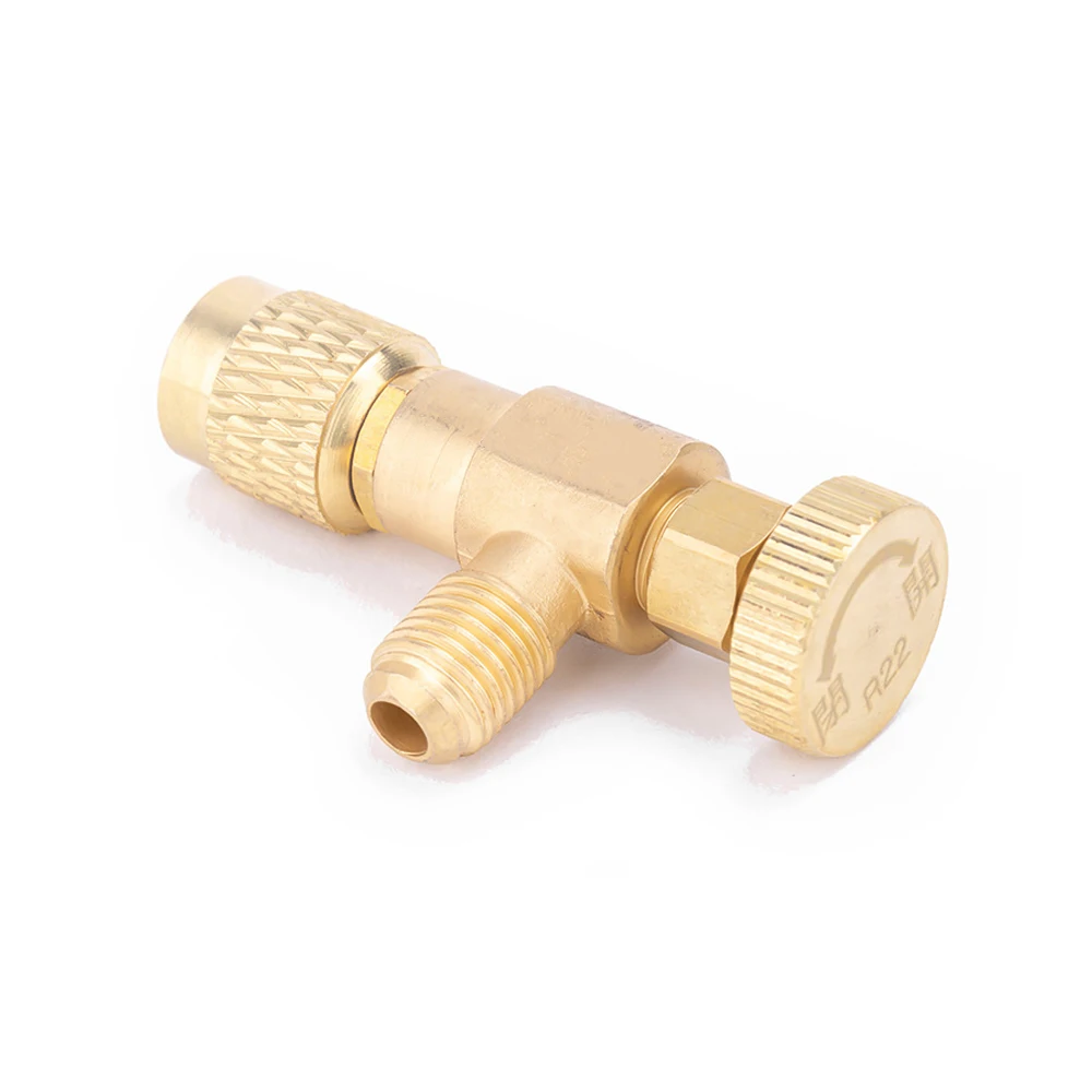 R410A клапан для зарядки хладагента 1/4 &quot-5/16&quot медные клапаны контроля потока