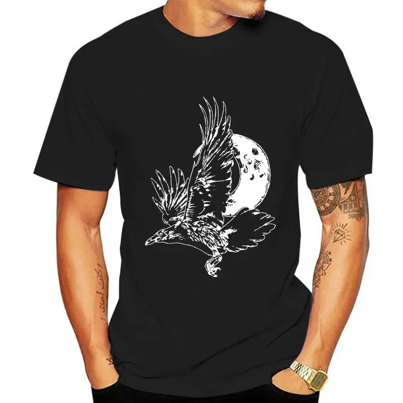 

Модные мужские футболки raven in flight, мужские повседневные хлопковые футболки с принтом, мужские футболки в уличном стиле