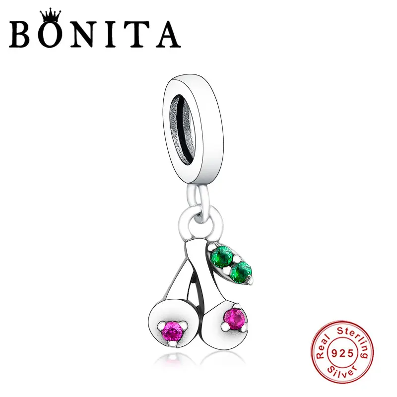 Подвеска Вишня из серебра 925 пробы для браслетов и ожерелий|Бусины| |