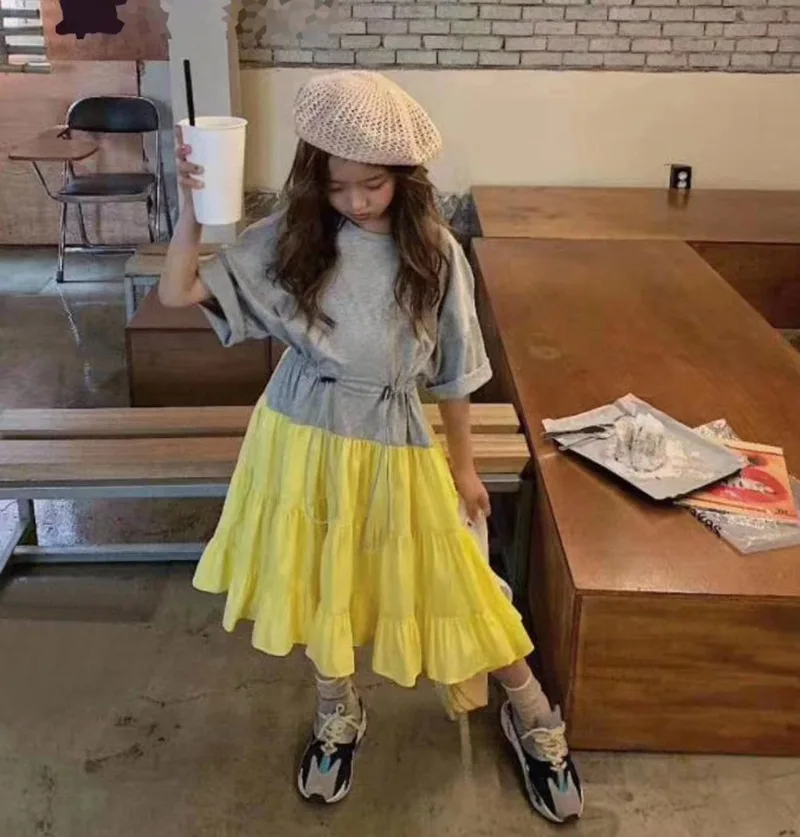 Детская одежда Новинка лета 2020 детское платье для маленьких девочек с