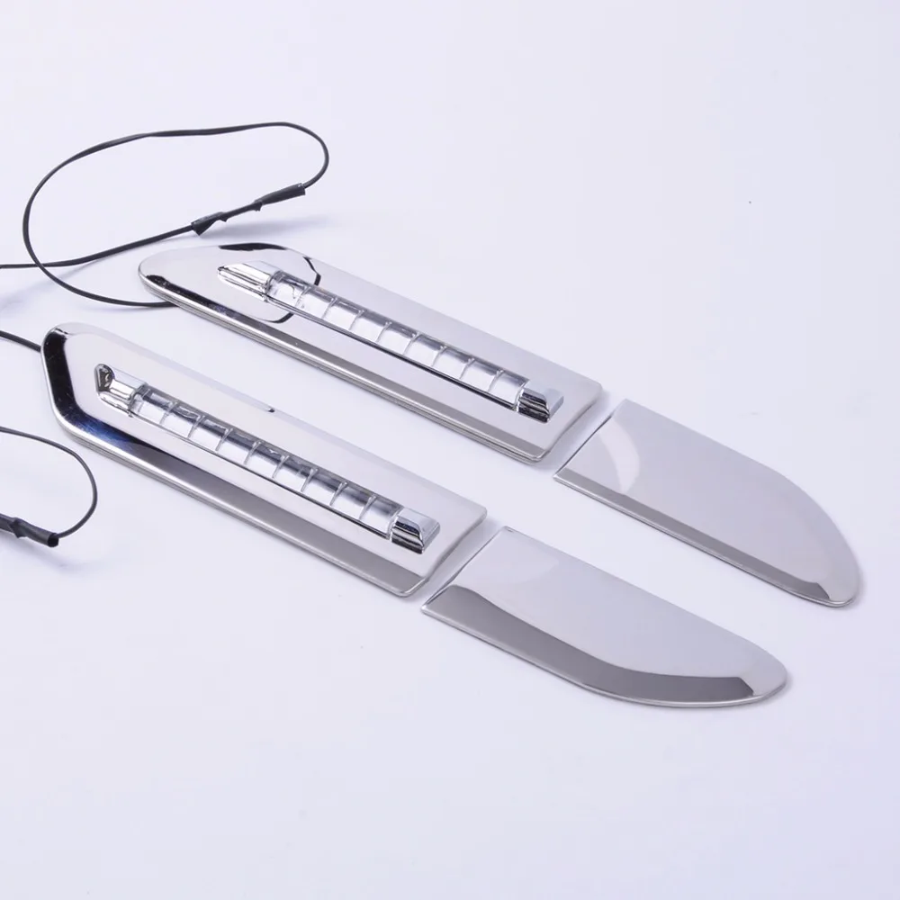 Боковой двери светодиодный светильник Fender лампа ABS Хромированная Крышка для Dodge