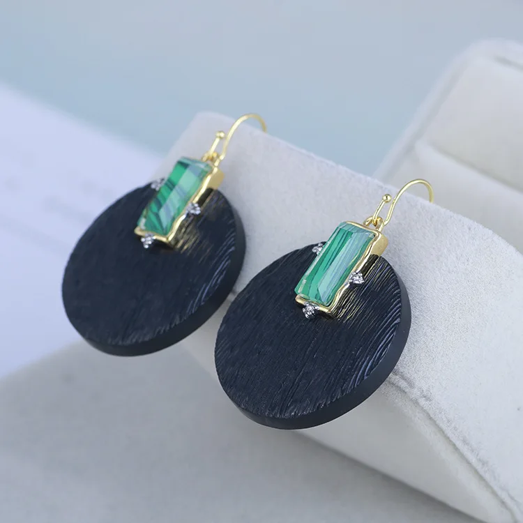 

European and American jewelry lightweight multi-colored turquoise, fashionable, elegant, sweet beauty earrings