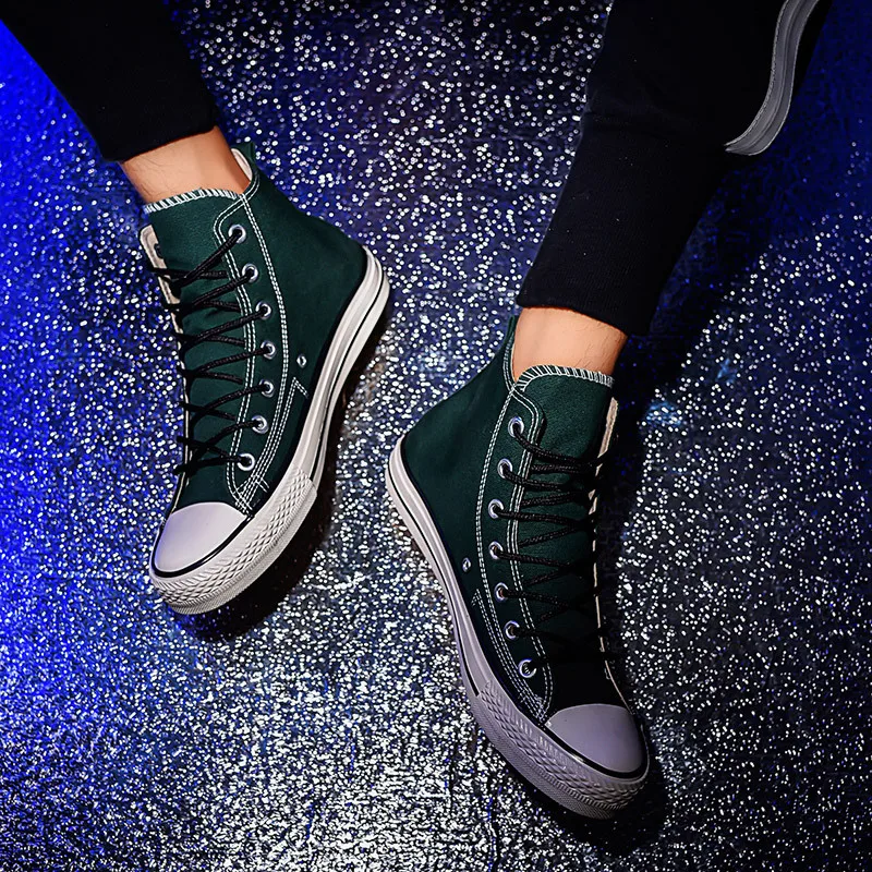 Кеды мужские с круглым носком Классические холщовые кроссовки на шнуровке