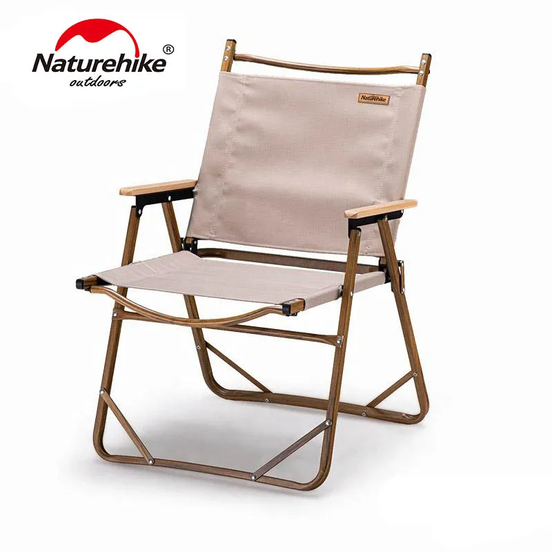 

Naturehike Camping Folding Chair Portable Outdoor Picnic Fishing Stool Beach Outdoor Furniture Wooden Grain Aluminum NH19Y002-D