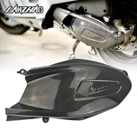 gts motorcycle transmission cover heat shield protector carbon fiber accessories for vespa gts 250 300 hpe gtv 300 2020 2021