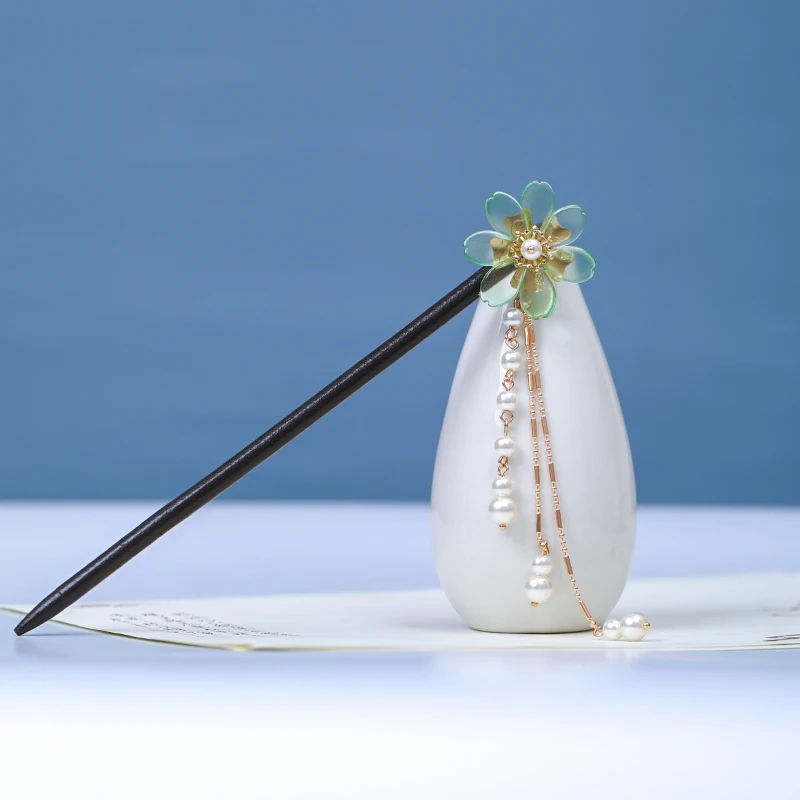 Заколки для волос с жемчугом и цветами деревянные невесты | Украшения аксессуары