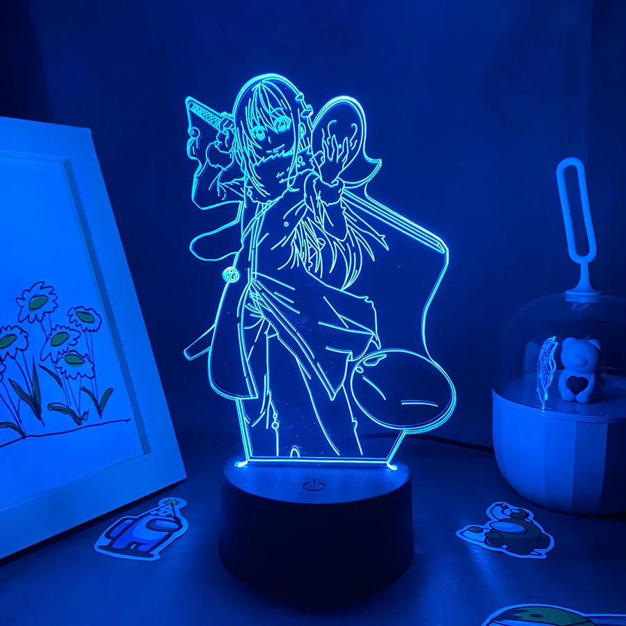 

Anime That Time I Got Reincarnated a Slime 3D Led Nightlight Otaku Xmas Gift Lava Lamp Bedroom Decor Manga Figure Rimuru Tempest
