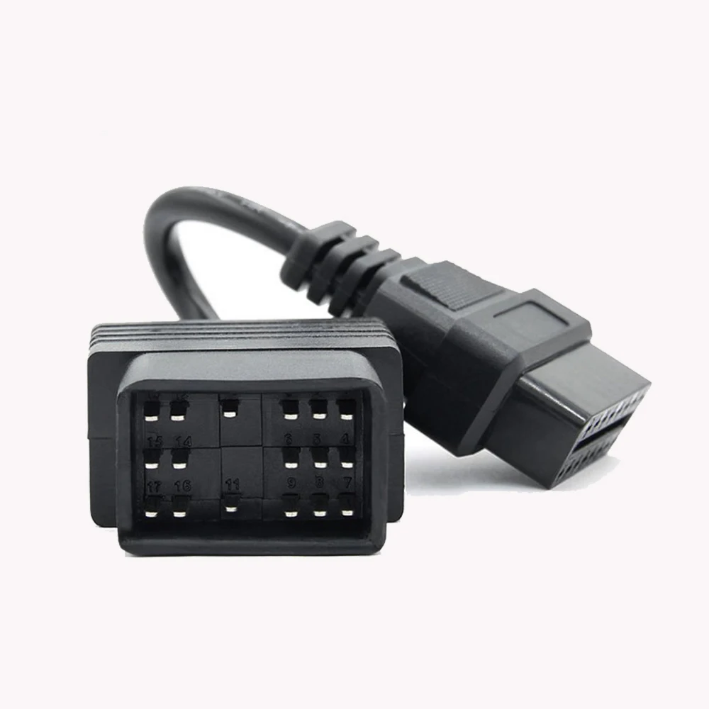 Аксессуары для кабеля OBD аксессуары Toyota 17 PIN к OBD2 16 Avensis T25 T27 /Rav4/Corolla E120/Yaris 2008|Кабели