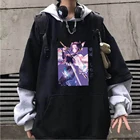 Толстовка Kochou Shinobu для пар аниме, теплая Свободная кофта с капюшоном, рассекающая демонов, агатсума зенитсу, уличная одежда в стиле хип-хоп