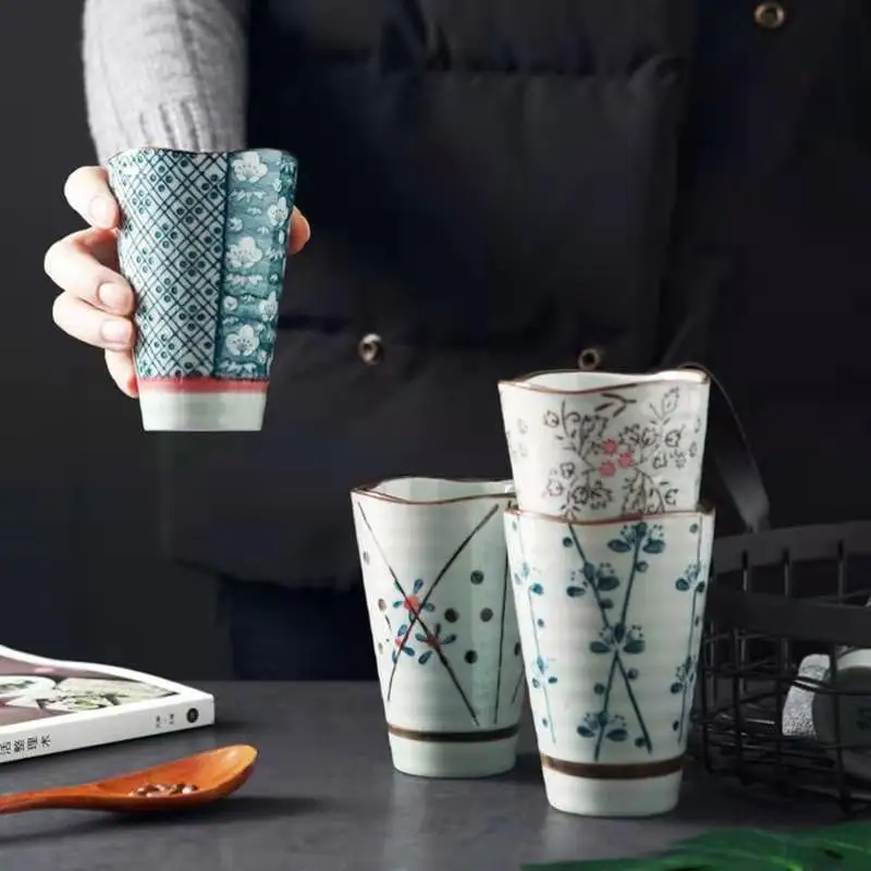 Винтажная чайная чашка ретро керамические кружки в японском стиле дорожная