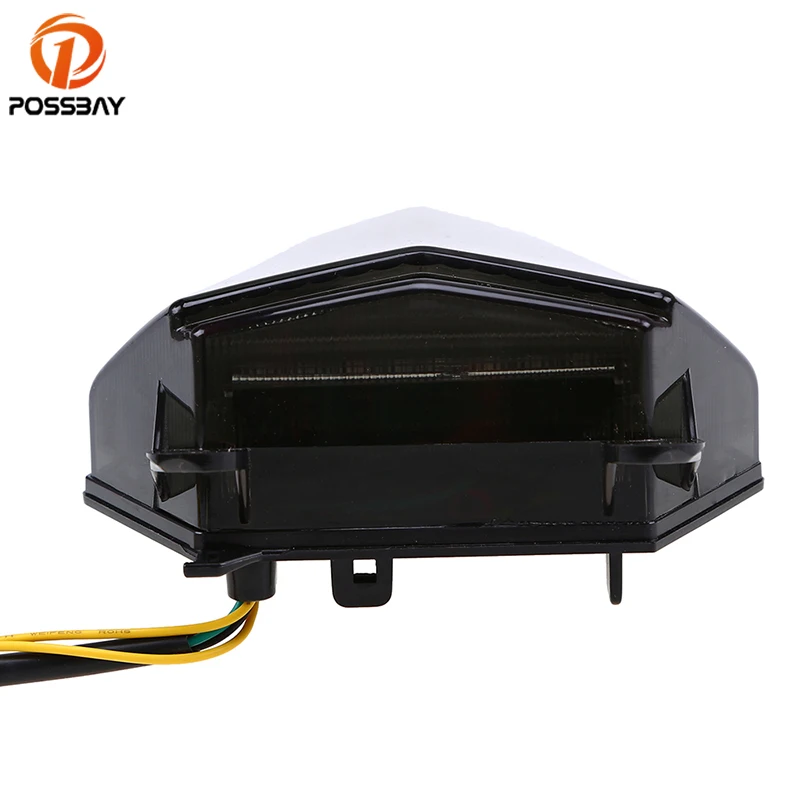 Светодиодные фары POSSBAY для мотоцикла стоп сигнал задний фонарь поворотный