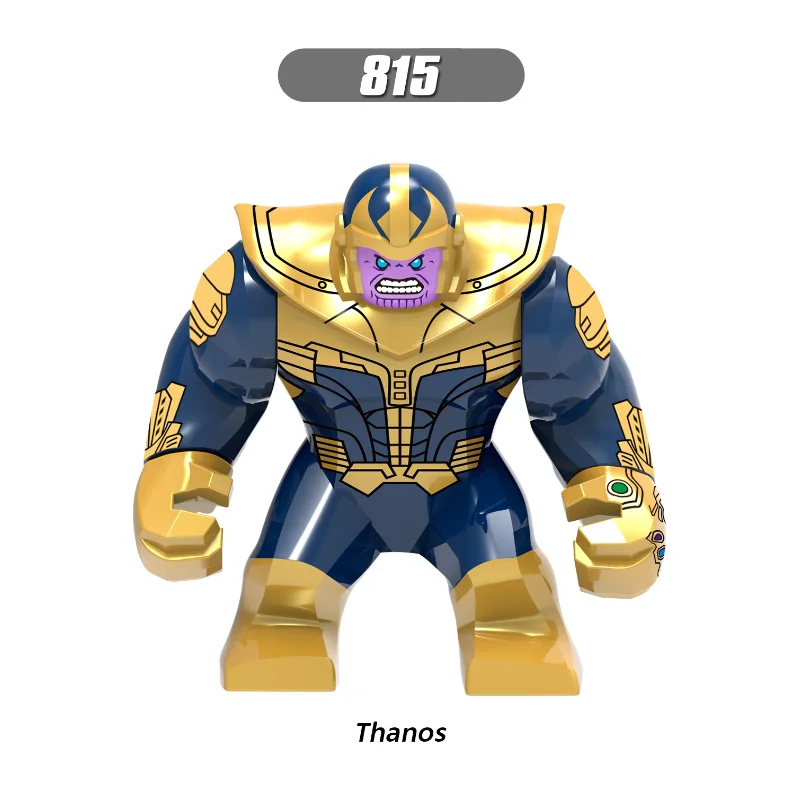 Большой Размер Фигурки Мстителей Marvel Endgame Thanos Venom Carnage Energy Stones перчатки Бэтмен Железный человек Кирпичи Строительные блоки игрушки - Цвет: Thanos