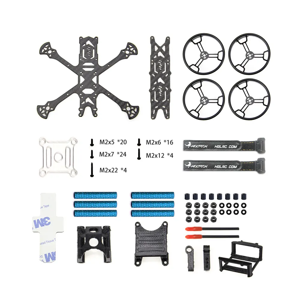 

HGLRC Sector132 132mm Carbon Fiber Frame Kits with 2.5inch Propeller Guard for RC FPV Racing 2.5inch 3inch Cinewhoop Drones