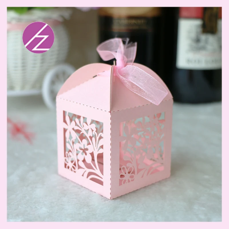 50 шт./лот изысканные Полые Цветы лазерная резка жемчужные конфеты шоколад