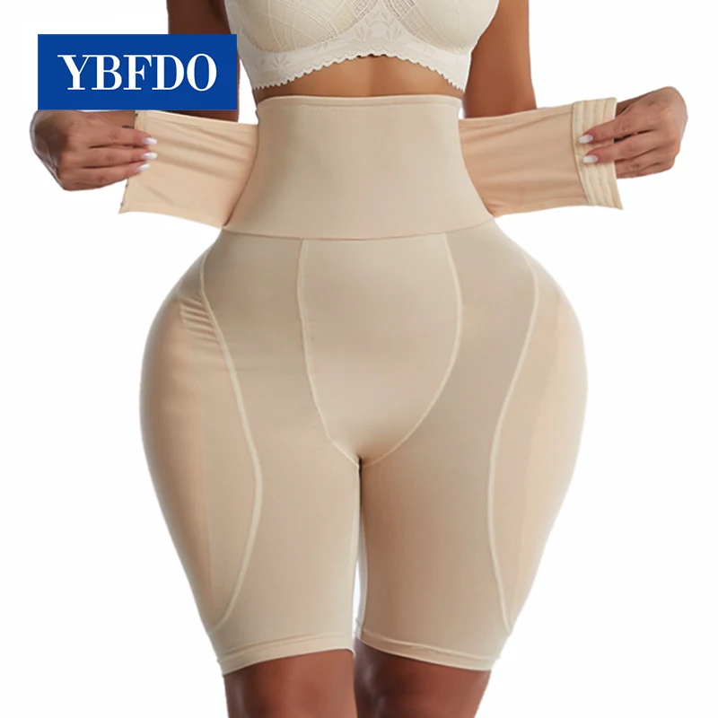 

YBFDO Women High Waist Tummy Sexy Butt Lifter Postpartum Body Shaper Fake Ass Pad Hip Padded Panty Thigh Slimmer Underpants