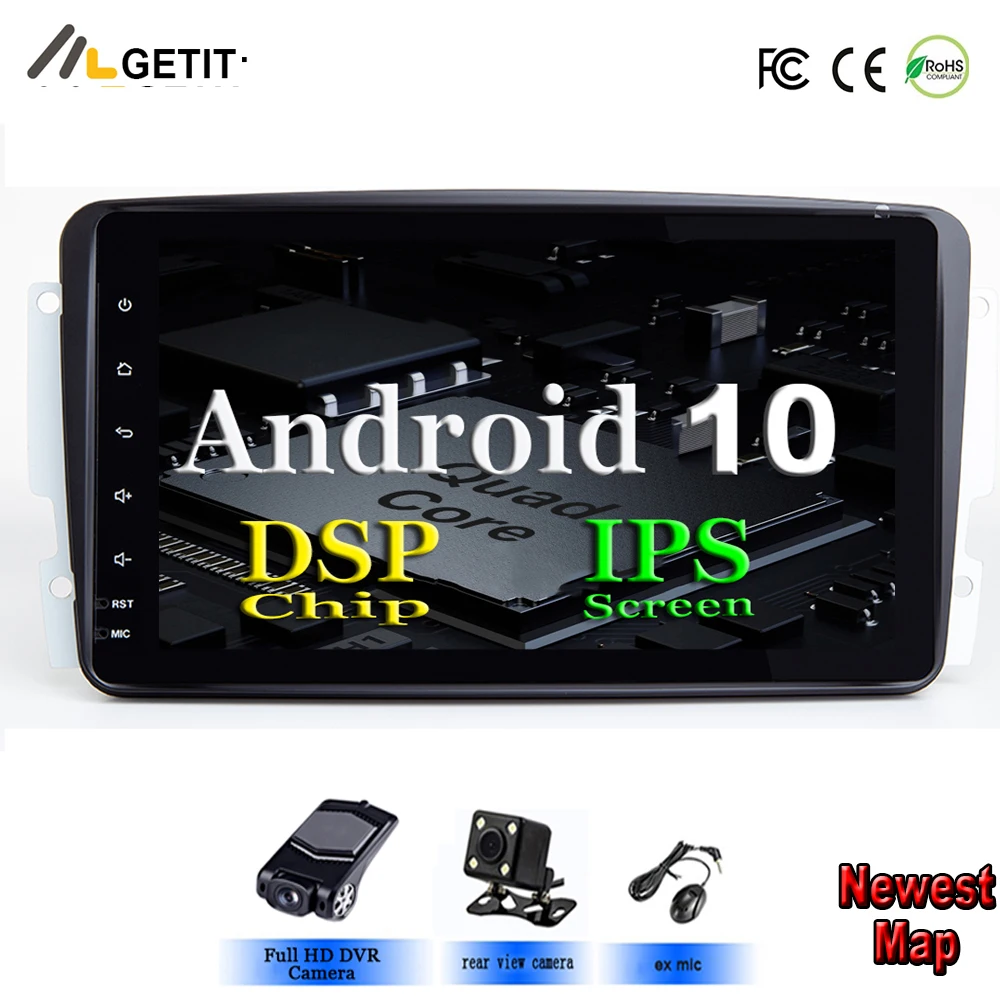 " Android 10 автомобильный стерео Redio мультимедийный плеер для Mercedes Benz/W209/W203/M/ML/W163/Viano/W639/Vito gps навигация ips