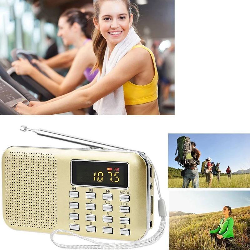 Мини Портативный Am/Fm радио Mp3 музыкальный плеер спикер Поддержка Micro Sd/Tf карты