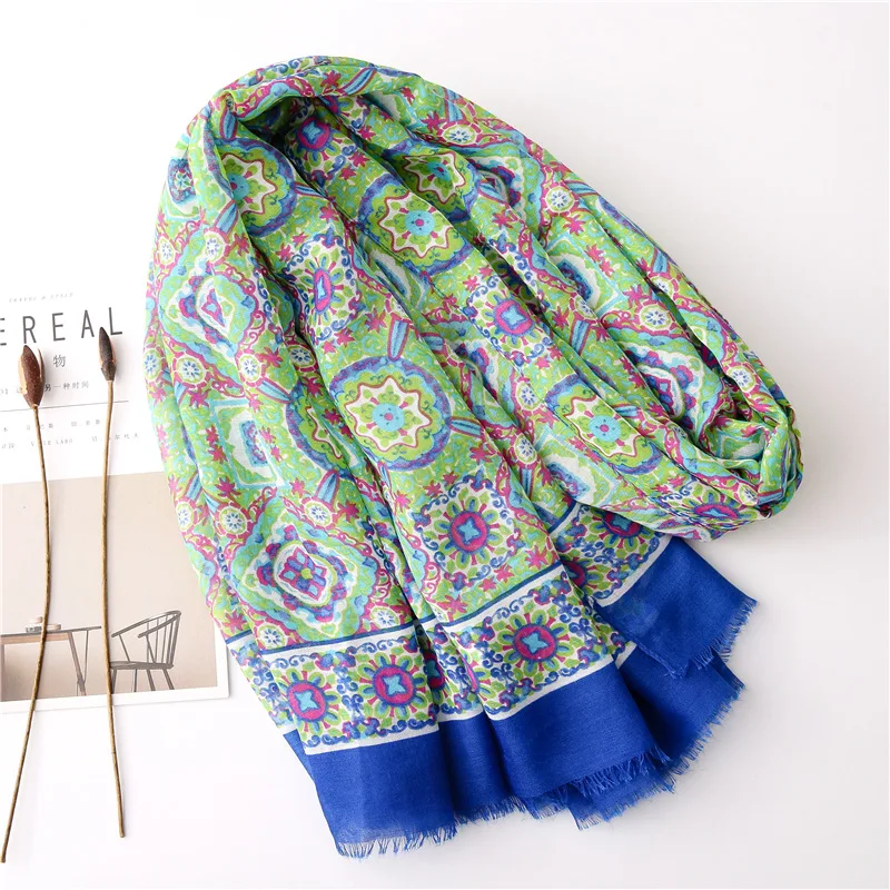 Роскошный шарф 2020 женский длинный хиджаб в японском стиле с рисунком масляной