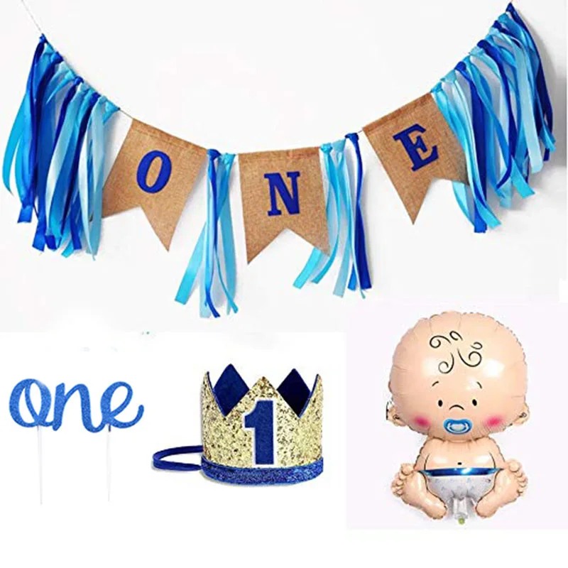 Детский первый день рождения мальчик/телефон Корона детский украшения высокий