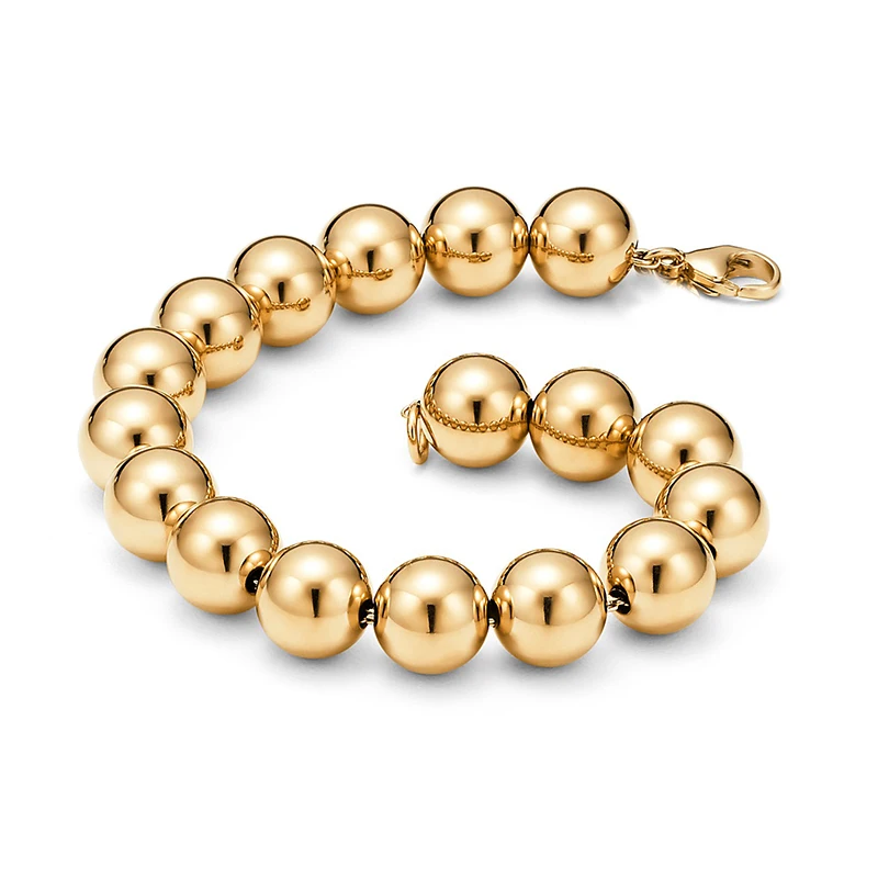 Панк Хип хоп стиль золотые подвески Круг Звено Цепи Браслет аксессуары подарок