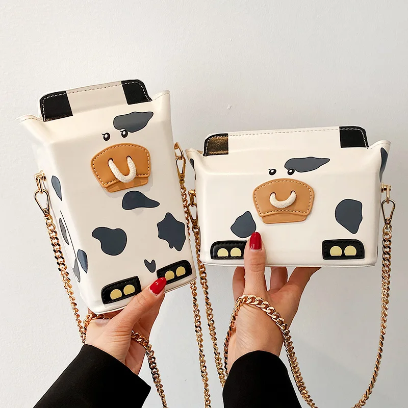 

Cute Milk Box Pu Leather Crossbody Bags Fashion Purses And Handbags For Women New Trend Cartoon Shoulder Pack 2021 сумка креатив