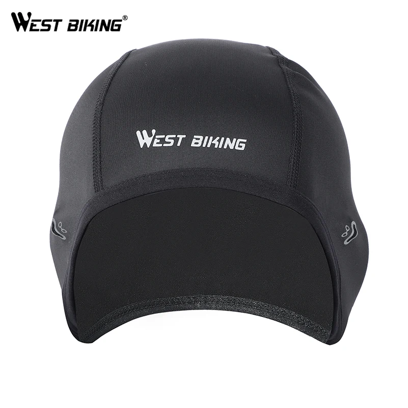 

WEST BIKING Winter Fleece Bicycle Caps Windproof Thermal Helmet Liner Men Women Bike Hats Outdoor Running Skiing Cycling Caps