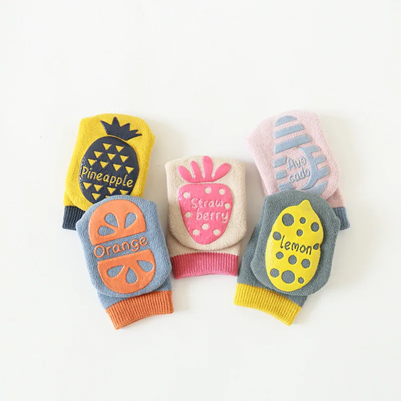 3Pcs 0 to 5 Yrs Cotton Children Anti-slip Socks For Boys Girl Low Cut Floor Kid Sock With Rubber Four Season Newborn | Детская одежда и