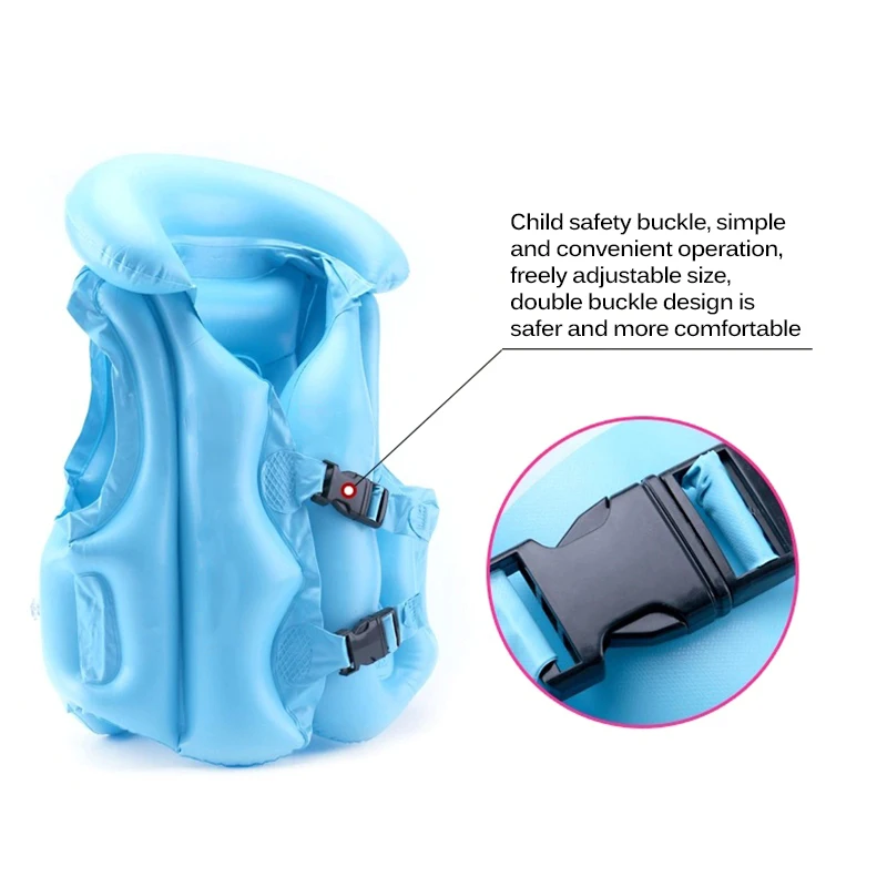 Спасательный жилет Детский Регулируемый надувной бассейн пляжный поплавок