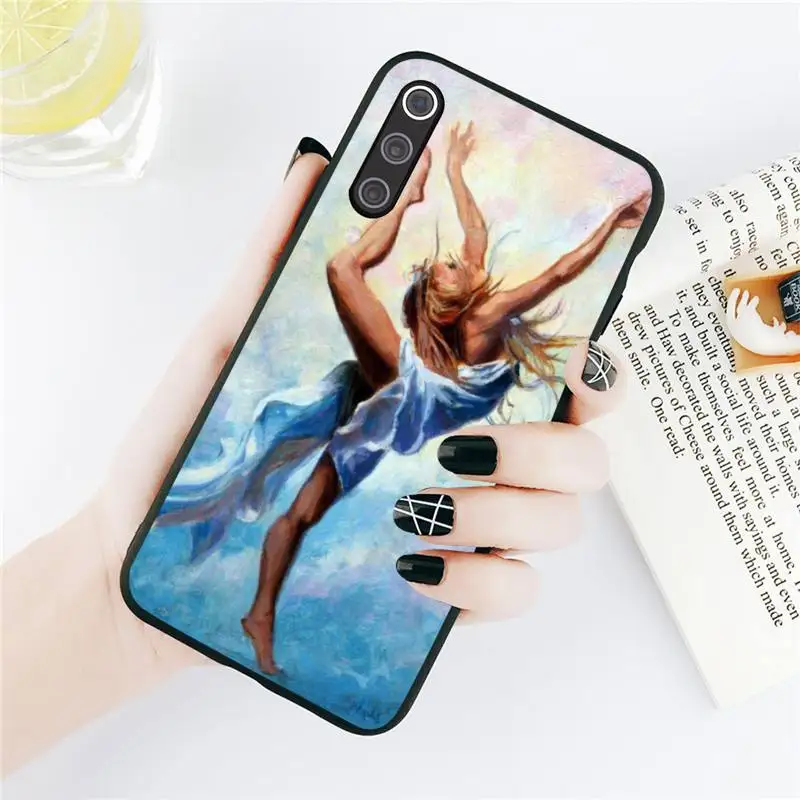 

Love Gymnastics Oil Painting Phone Cases For Xiaomi Redmi note 7 8 9 t k30 max3 9 s 10 pro lite Luxury brand shell funda coque