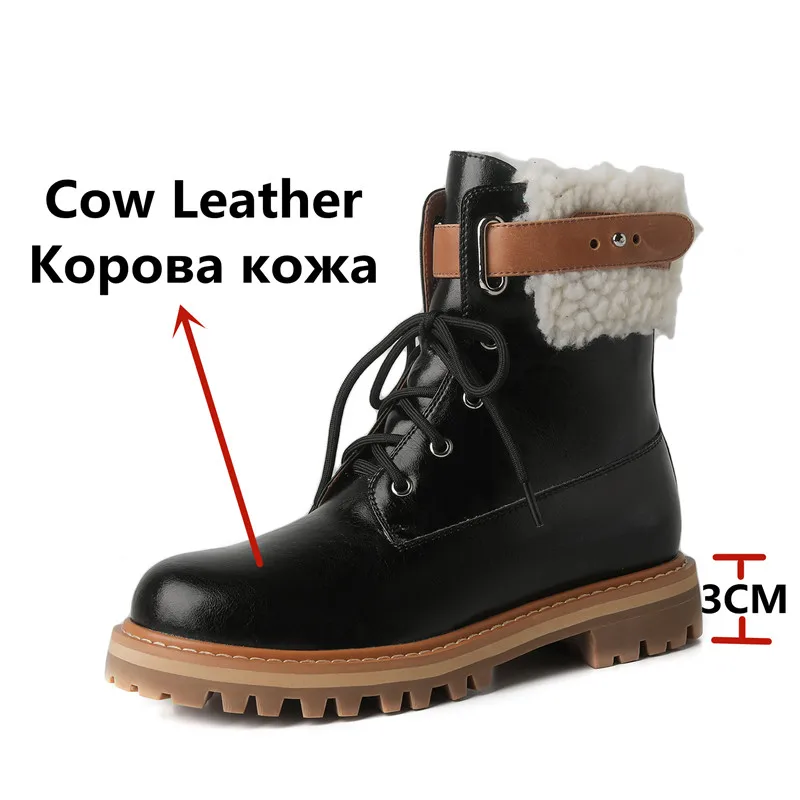 FEDONAS/модные зимние ботинки Женские ботильоны на шнуровке Повседневная Уличная