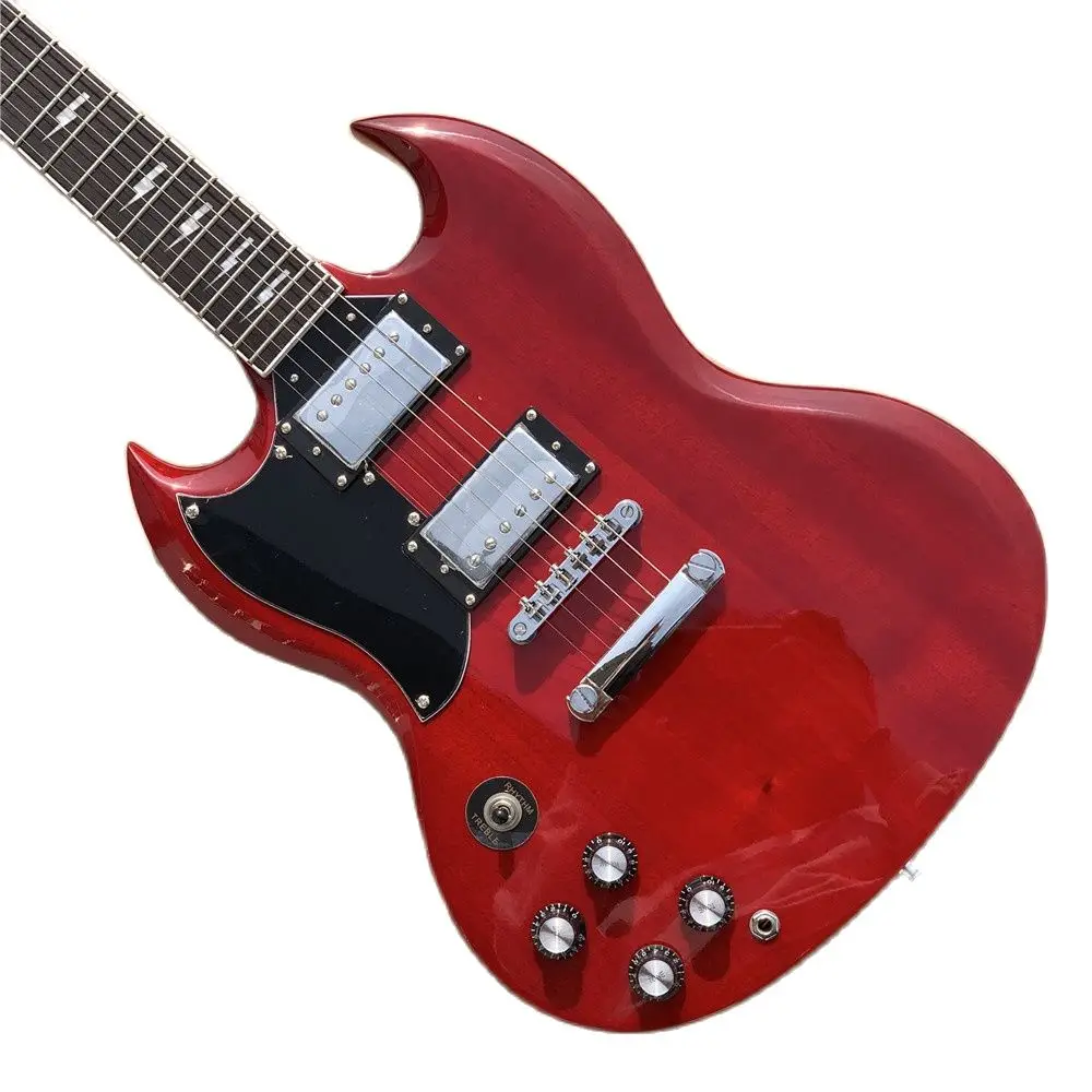 Акция! Чехол для электрогитары Angus Young Dark винно-красный левый SG | Спорт и