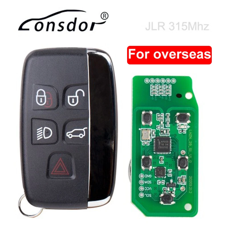 Lonsdor специальный смарт-ключ для Land Rover Jaguar 2015-2018 5 кнопочный 315/433 МГц JLR ключ