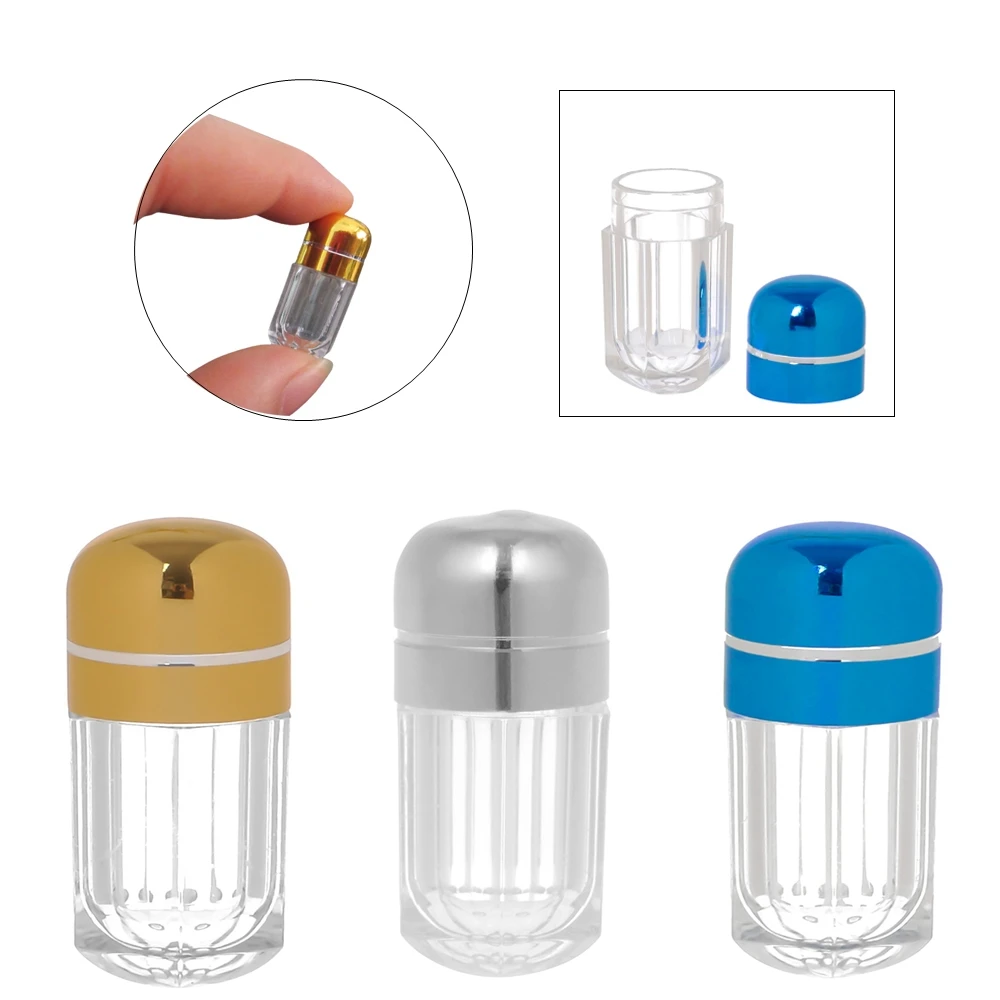 

10 шт./компл. 2 мл Капсульная оболочка красочный пустой прозрачный чехол для таблеток пластиковая бутылка контейнер для лекарств таблетка ме...