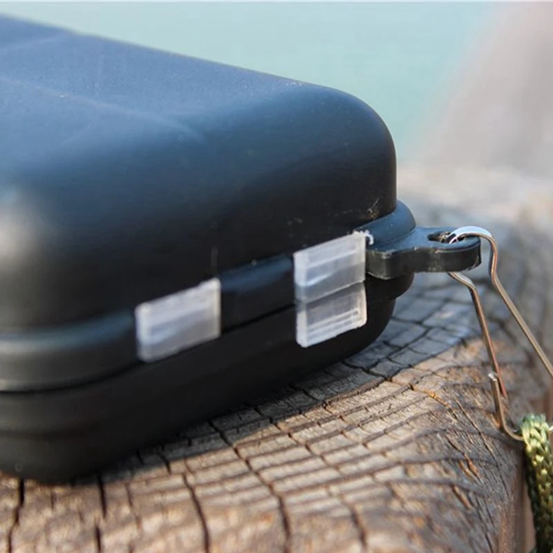 1Pcs Black Fishing Tackle Box Lures Hooks 8 Compartments &amp 1pcs Portable Camping Folding Backpack Chair Camouflage | Спорт и