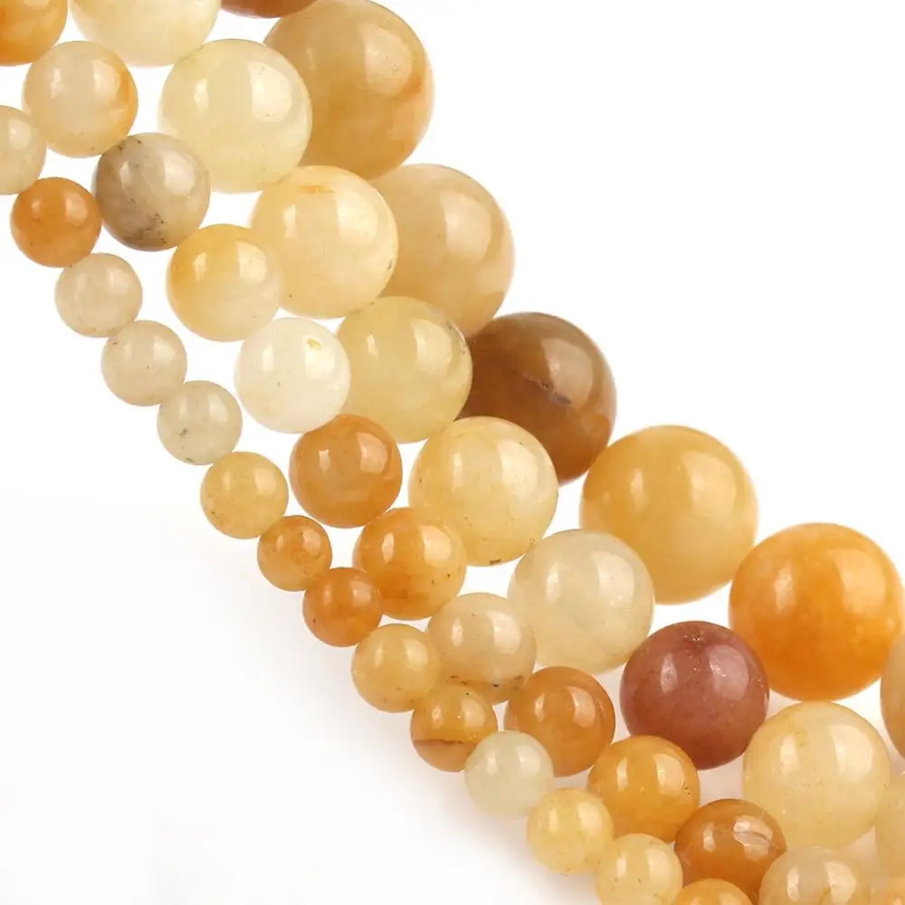 Натуральный камень желтый Агат Ониксовые шарики круглые бусины с большим