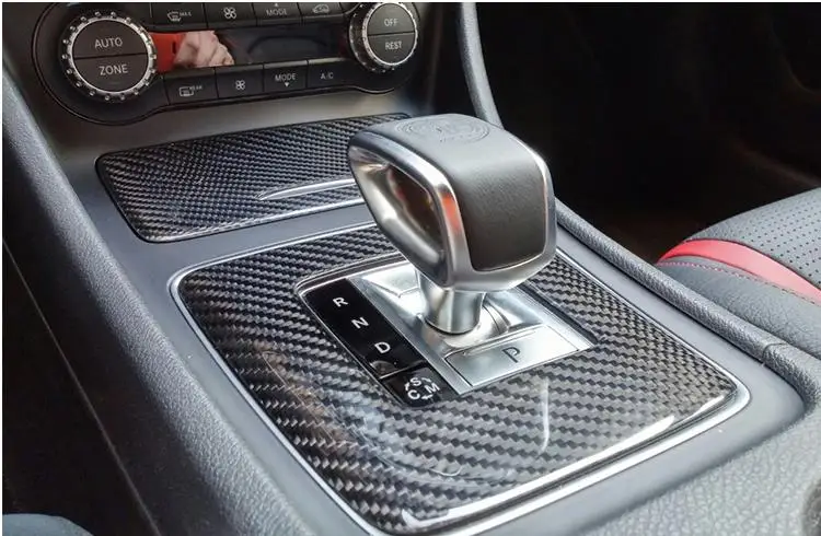 Панель переключения передач из углеродного волокна для Benz A CLA GLA W176 C117 X156 A45 CLA45 GLA45