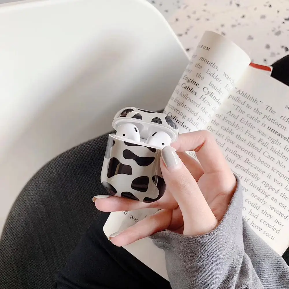 Модный Леопардовый Bluetooth беспроводной набор наушников Airpods силиконовый чехол для