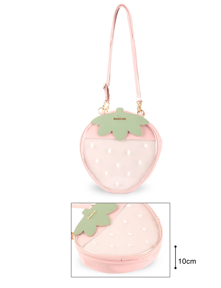 Прозрачные ПВХ Клубничные сумки на плечо Лолита женские желеобразные сумки Itbag модные сумки большой емкости вечерние женские сумки