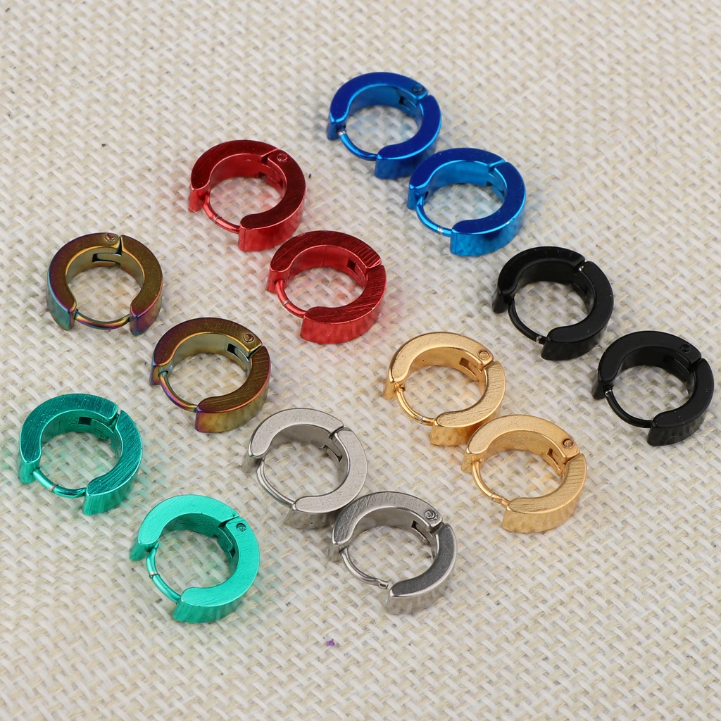 14 шт. женские и мужские маленькие круглые серьги-гвоздики | Украшения аксессуары